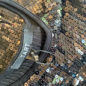 Tart Black Sequin Top